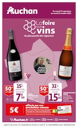 Auchan Catalogue "La foire aux vins, au plus proche des vignerons", 64 pages, Vaulx-en-Velin,  27/09/2022 - 11/10/2022