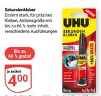 Sekundenkleber im Angebot bei GLOBUS in Erfurt Sekundenkleber Angebote von UHU bei GLOBUS Erfurt für 4,00 €