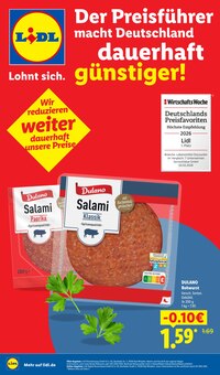 Wurst im aktuellen Lidl Prospekt (Essen) Wurst im Lidl Prospekt "Der PreisfĂĽhrer macht Deutschland dauerhaft gĂĽnstiger!" mit 42 Seiten (Essen)
