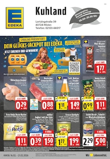 EDEKA Prospekt der Woche "Aktuelle Angebote" Seite 1, 16.02.2026 bis 21.02.2026 für Hilden Aktueller EDEKA Prospekt "Aktuelle Angebote" Seite 1 von 26 Seiten für Hilden