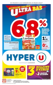 Prospectus Hyper U de la semaine "Hyper U" avec 1 pages, valide du 11/03/2025 au 23/03/2025 pour Guichen et alentours