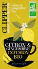 Infusion Bio citron et gingembre - Clipper en promo chez Monoprix Infusion Bio citron et gingembre - Clipper dans le catalogue Monoprix