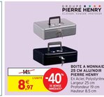Boite à monnaie 25 cm alu/noir - Pierre Henry - Intermarché à Saumur Boite à monnaie 25 cm alu/noir - Pierre Henry en promo chez Intermarché Saumur à 8,97 €