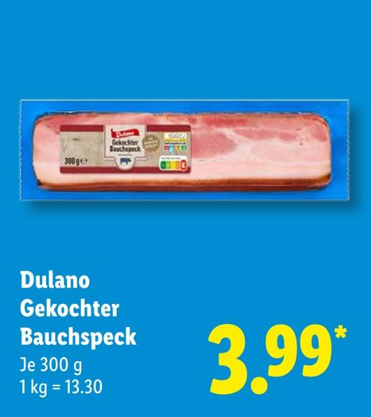 Gekochter Bauchspeck
