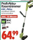Aktuelles Profi-Akku-Rasentrimmer Angebot bei Wreesmann in Bremerhaven ab 64,99 €