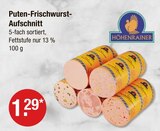 Pute im V-Markt Prospekt Puten-Frischwurst-Aufschnitt von Höhenrainer im aktuellen V-Markt Prospekt für 1,29 €