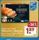 Wildlachsfilet in Blätterteig im ALDI SÜD Prospekt Wildlachsfilet in Blätterteig von Gourmet Finest Cuisine im aktuellen ALDI SÜD Prospekt für 1,89 €