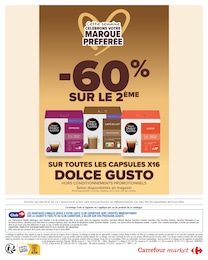 Prix et réduction Dolce Gusto dans le prospectus Carrefour Market en cours Offre Dolce Gusto dans le catalogue Carrefour Market du moment à la page 2