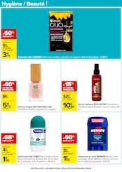 Maquillage Angebote im Prospekt "70 % D’ÉCONOMIES SUR UNE SÉLECTION DE PRODUITS D'HYGIÈNE" von Carrefour auf Seite 44