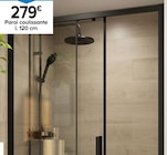 Promo Paroi de douche coulissante Ledava noire l. 120 cm à 279,00 € dans le catalogue Castorama à Pierrelaye