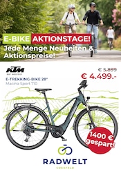 Aktueller Radwelt Coesfeld Weitere Geschäfte Prospekt in Selm und Umgebung, "JEDE MENGE NEUHEITEN & AKTIONSPREISE!" mit 1 Seite, 02.05.2025 - 15.05.2025