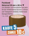 Packband Universal 50 mm x 66 m von  im aktuellen V-Markt Prospekt für 10,00 €