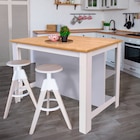 Promo Ilot de cuisine blanc avec etageres à 109,00 € dans le catalogue Brico Dépôt à Fleury-Mérogis