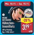 Aktuelle Hähnchen Angebote bei ALDI Nord in Hildesheim Aktuelles Hähnchen-Innenfilets Angebot bei ALDI Nord in Hildesheim ab 3,99 €