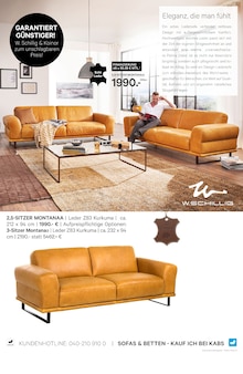 Sofa im aktuellen Kabs Prospekt (Bottrop) Sofa im Kabs Prospekt "DEIN ZUHAUSE. DEIN HEIMSPIEL." mit 56 Seiten (Bottrop)