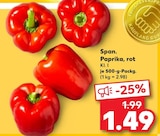 Span. Paprika, rot im Angebot bei Kaufland in Rosenheim Span. Paprika, rot Angebote bei Kaufland Rosenheim für 1,49 €