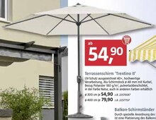 Sonnenschirm bei BAUHAUS Sonnenschirm für 54,90 € bei BAUHAUS im Prospekt "Handzettel KW 26"