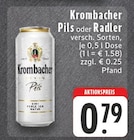 Pils oder Radler Angebote von Krombacher bei EDEKA Dorsten für 0,79 €