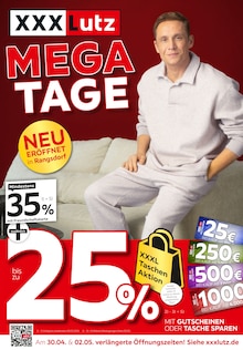 XXXLutz Möbelhäuser Prospekt MEGATAGE mit 4 Seiten