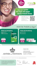 mea - meine apotheke Prospekt für Hannover: "Unsere August-Angebote", 4 Seiten, 01.08.2025 - 31.08.2025