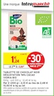 Tablette de chocolat noir dégustation 74% cacao Bio - Ivoria en promo chez Intermarché Schiltigheim à 0,86 €