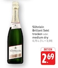 EDEKA Lampertheim - Brillant Sekt trocken Angebot im Prospekt Brillant Sekt trocken bei EDEKA im Lampertheim Prospekt für 2,69 €