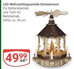 LED-Weihnachtspyramide Schneemann im Angebot bei GLOBUS in Altenburg LED-Weihnachtspyramide Schneemann Angebote bei GLOBUS Altenburg für 49,99 €