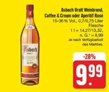 Asbach Uralt Weinbrand, Coffee & Cream oder Aperitif Rosé bei nah und gut im Kalbach Prospekt für 9,99 €