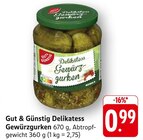 EDEKA Kirchheimbolanden - Delikatess Gewürzgurken Angebot im Prospekt Delikatess Gewürzgurken bei EDEKA im Kirchheimbolanden Prospekt für 0,99 €