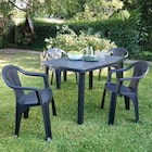 Ensemble table + 4 fauteuils de jardin - Bica en promo chez Castorama Clermont-Ferrand à 69,50 €