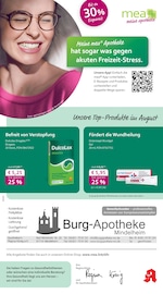 Aktueller mea - meine apotheke Apotheken Prospekt in Dirlewang und Umgebung, "Unsere August-Angebote" mit 4 Seiten, 01.08.2025 - 31.08.2025