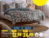 Parure de lit en satin - Livarno en promo chez Lidl Mâcon à 12,99 €