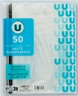 50 pochettes perforées - U - Super U 50 pochettes perforées - U à 1,99 € dans le catalogue Super U