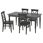 Tisch und 4 Stühle schwarz/braunschwarz Angebote von INGATORP / INGOLF bei IKEA Braunschweig für 618,96 €