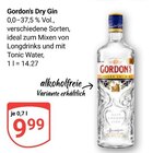 Dry Gin im Angebot bei GLOBUS in Rodgau Dry Gin Angebote von Gordon’s bei GLOBUS Rodgau für 9,99 €