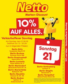 Aktueller Netto Marken-Discount Prospekt (Berlin) Netto Marken-Discount Prospekt "10% auf ALLES" mit Seiten (Berlin)