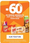 - 60% de remise immédiate sur le 2ème produit identique sur tout BN - BN en promo chez U Express - 60% de remise immédiate sur le 2ème produit identique sur tout BN - BN dans le catalogue U Express