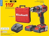 Perceuse à percussion + 2 batteries 18 V/2 Ah - Einhell à 119,00 € dans le catalogue Castorama