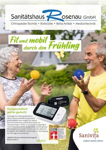 Aktueller Sanitätshaus Rosenau GmbH Prospekt "Fit und mobil durch den Frühling" Seite 1 von 6 Seiten für Leinefelde