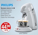 Senseo im V-Markt Prospekt Senseo HD6553/70 Kaffeepadmaschine von Philips im aktuellen V-Markt Prospekt für 44,99 €