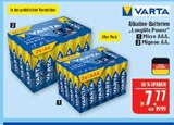 Alkaline-Batterien Longlife Power Micro AAA Angebote von Varta bei Marktkauf Nürnberg für 7,77 €