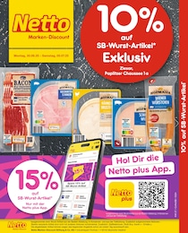 Netto Marken-Discount Prospekt „10% auf SB-Wurst-Artikel“ für Ziesar und Umgebung mit 2 Seiten Netto Marken-Discount Prospekt für Ziesar und Umgebung: „10% auf SB-Wurst-Artikel“, 2 Seiten, 30.06.2025 - 05.07.2025