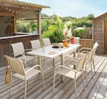 Table extensible Piazza en aluminium 8 places - Hespéride dans le catalogue Maxi Bazar