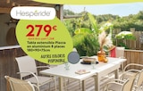 Table extensible Piazza en aluminium 8 places 180×90×75cm - Hespéride dans le catalogue Maxi Bazar