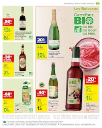 Offre Jus de fruits bio dans le catalogue Carrefour du moment à la page 9