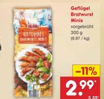 Aktuelles Geflügel Bratwurst Minis Angebot bei Netto Marken-Discount in Reutlingen ab 2,99 €