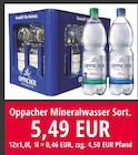 Mineralwasser im Nuck Getränke Prospekt Mineralwasser von Oppacher im aktuellen Nuck Getränke Prospekt für 5,49 €