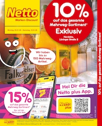 Netto Marken-Discount Prospekt für Herzlake mit 2 Seiten Netto Marken-Discount Prospekt "10% auf das gesamte Mehrweg-Sortiment" für Herzlake, 2 Seiten, 05.01.2026 - 10.01.2026
