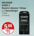 Hydro 3 Rasierer inklusive 1 Klinge im Angebot bei V-Markt in Kempten Hydro 3 Rasierer inklusive 1 Klinge Angebote von Wilkinson bei V-Markt Kempten für 5,49 €