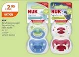 Beruhigungssauger Signature Tag oder Nacht von NUK für 2,95 € bei Müller im Angebot Beruhigungssauger Signature Tag oder Nacht von NUK im aktuellen Müller Prospekt
